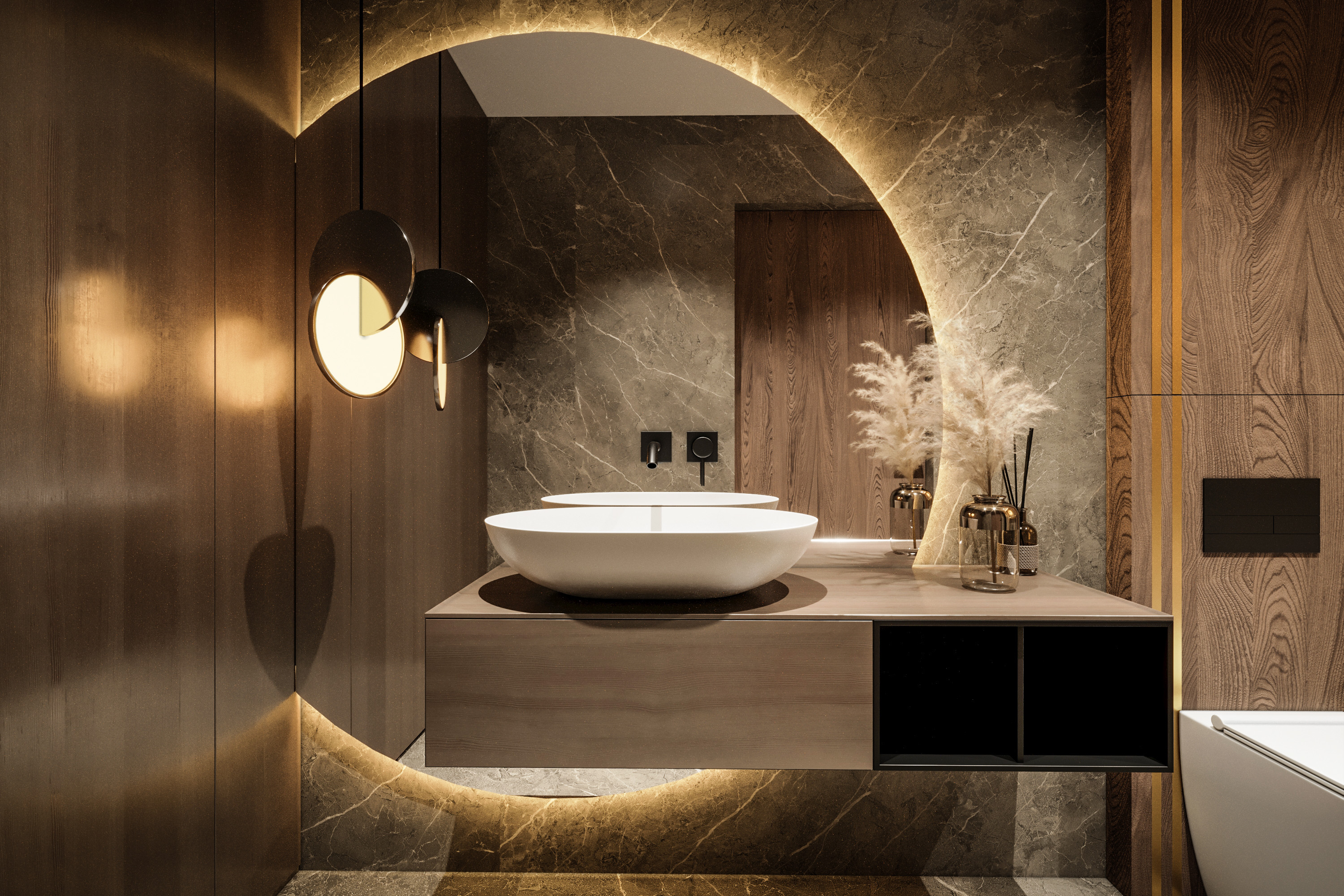 Зеркало с подцветкой